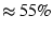 <I>≅ 55%</I>