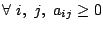 $ \forall&nbsp;i,&nbsp;j,&nbsp;a_{ij} \geq 0$
