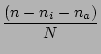 $\displaystyle {\frac{{(n-n_i-n_a)}}{{N}}}$