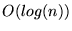 $O(log(n))$