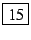 \fbox{15}