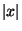 $\left\vert x\right\vert$