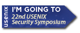 I'm going to USENIX Security '13 button